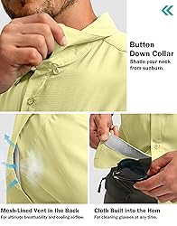 Men's Fishing Shirts with Zipper Pockets UPF