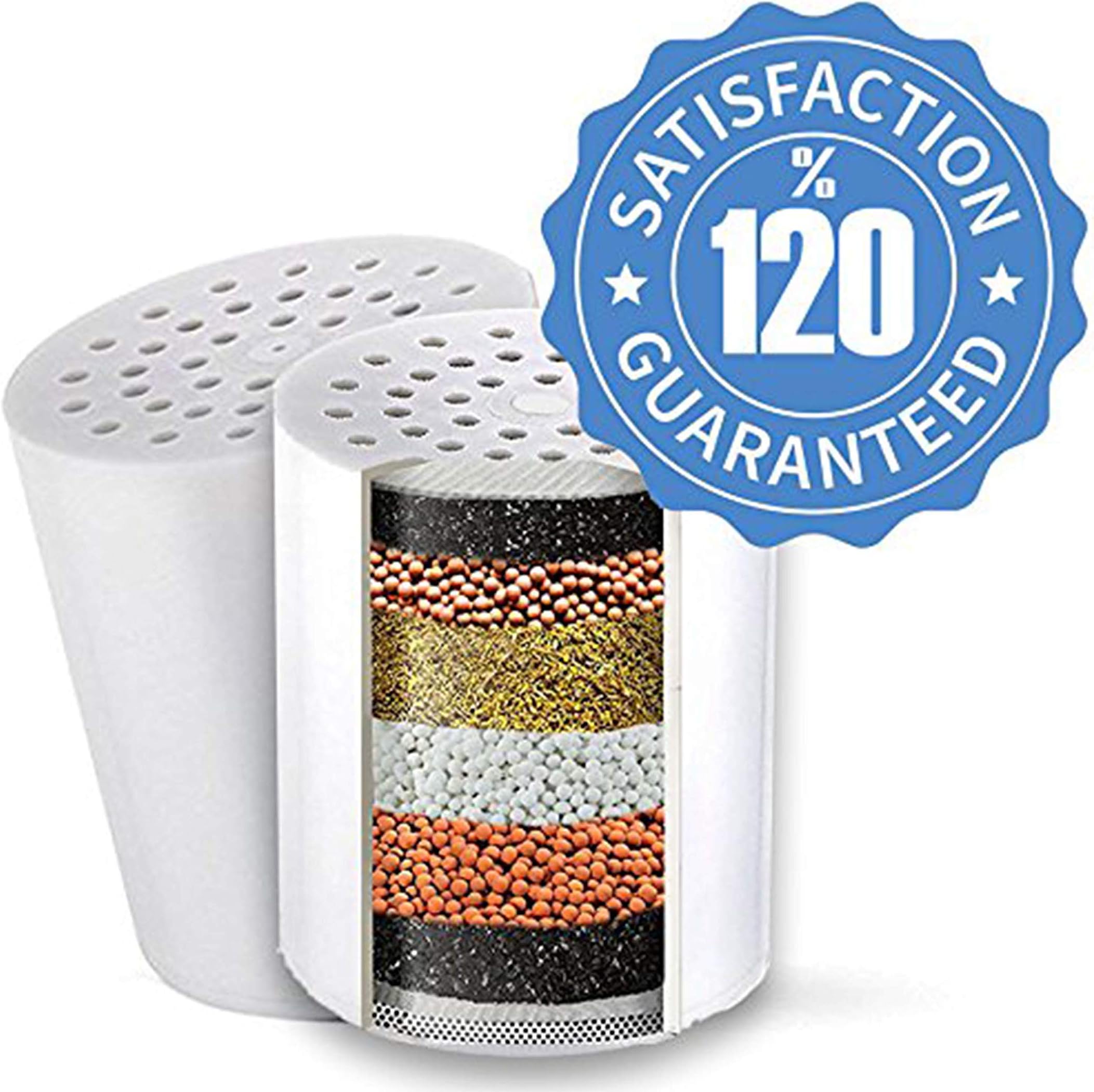 (2-pack) Eco Certified Multi-Stage Replacement Cartridge + Vitamin C, Remove Chlorine Toxin Metal, protect Hair Skin, Long Lasting, Fits All Similar Shower Filters AquaBliss AquaHomeGroup Aquasana
