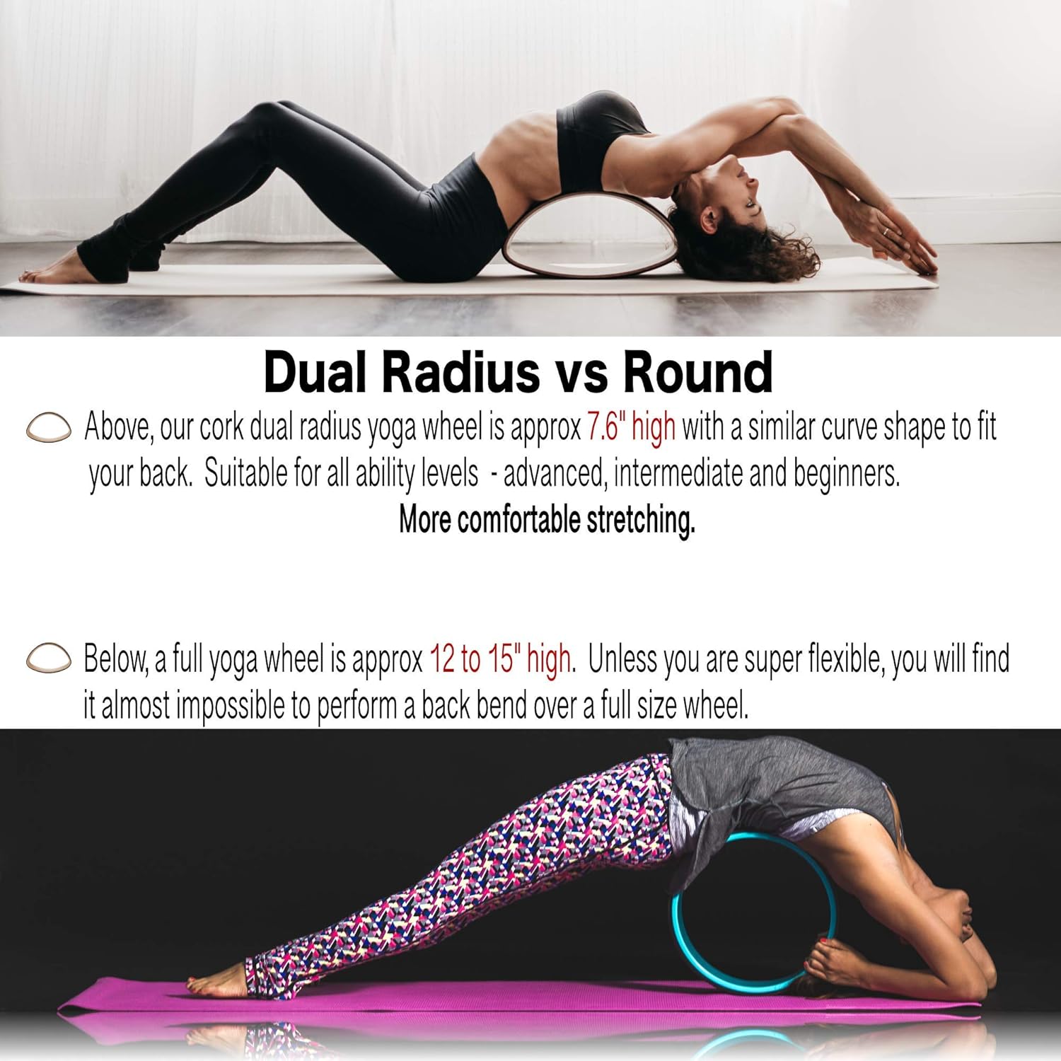 Amazon.com : 5 Piece Yoga Wheel Set for Stretching | 2 x ...