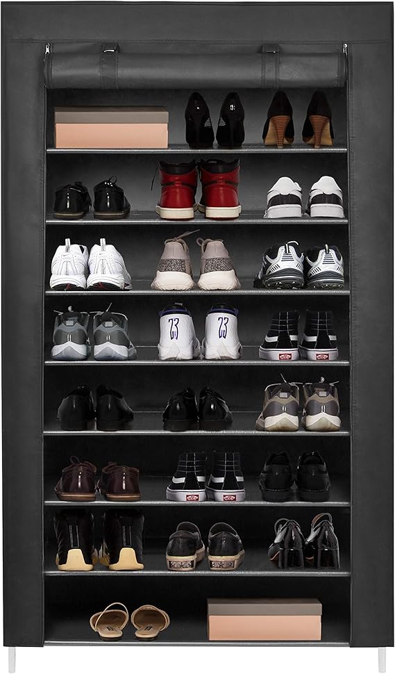 Meerveil Armoire à Chaussures Etagères de Rangement Armoire en Tissus Rangement de Chaussures