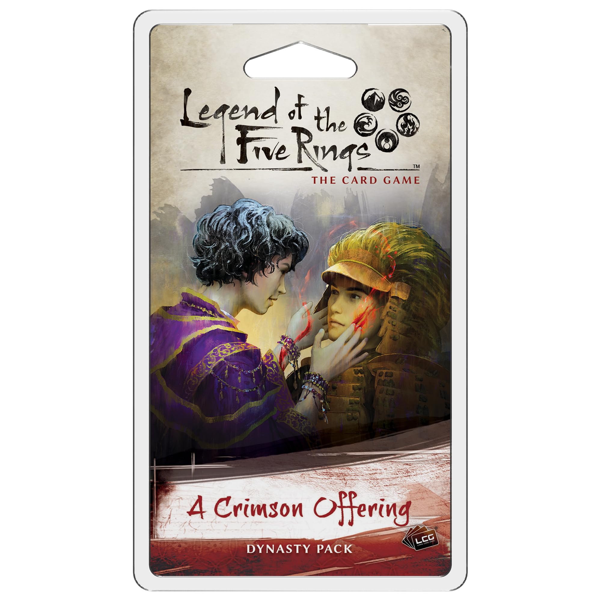 Fantasy Flight Games | Legend of the Five Rings LCG: A Crimson Offering Dynasty Pack | Card Game | 2 Players | Ages 14+ | 45 to 90 Minute Playing Time