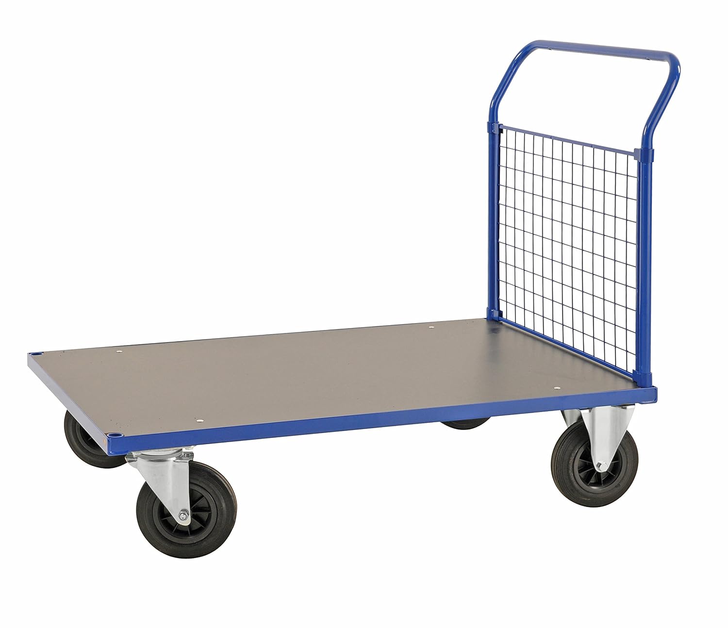 Chariot De Transport Bleu Pour Bac Euro 60x40 Cm - Roues En Caoutchouc - Dimensions 62x42x17 Cm - Polypropylène - Idéal Boîte à Viande, Logistique - 11