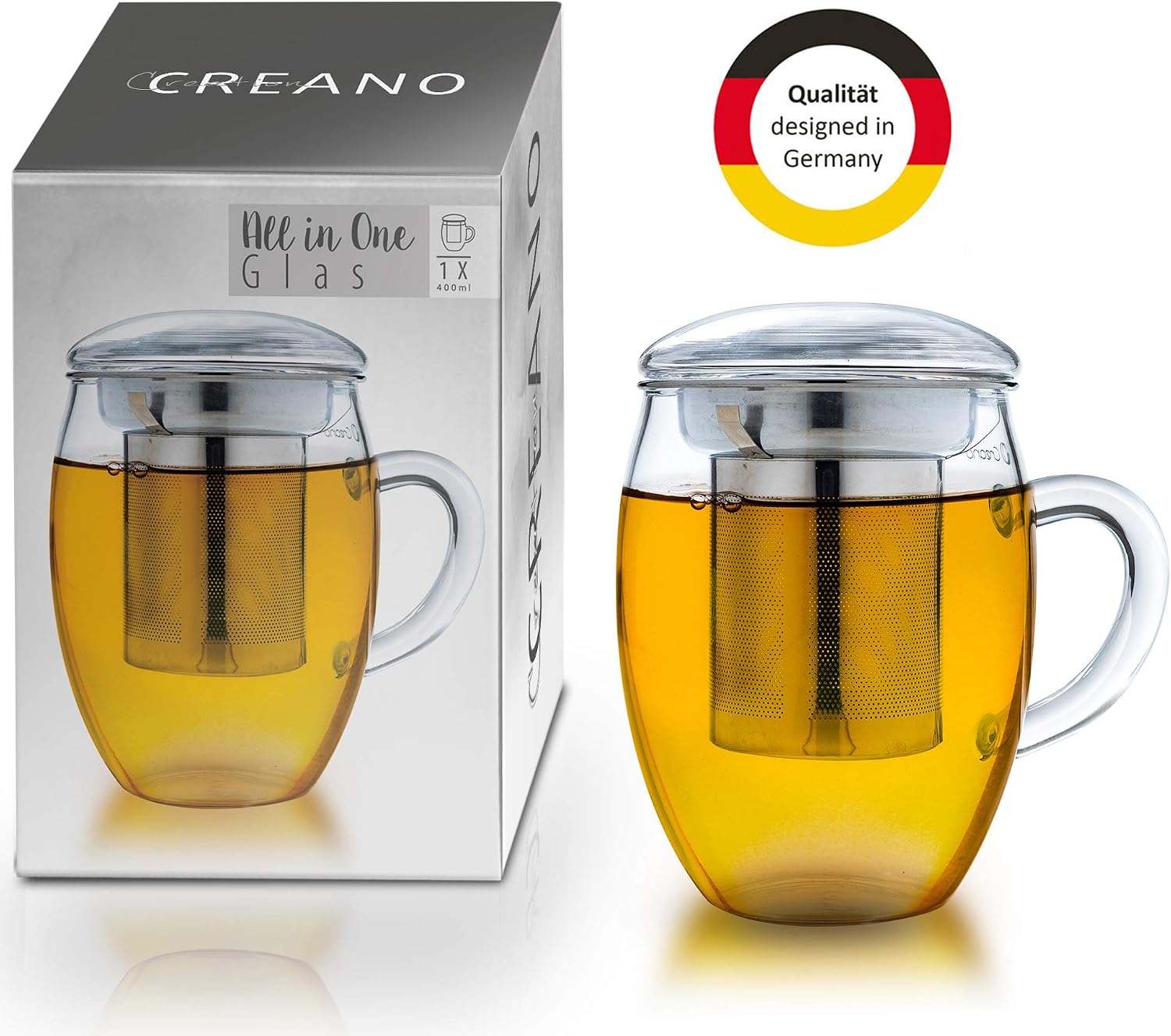 Théière En Verre 1800 Ml Avec Réchaud Et Infuseur | Verre Borosilicate – Micro-ondes, Lave-vaisselle
