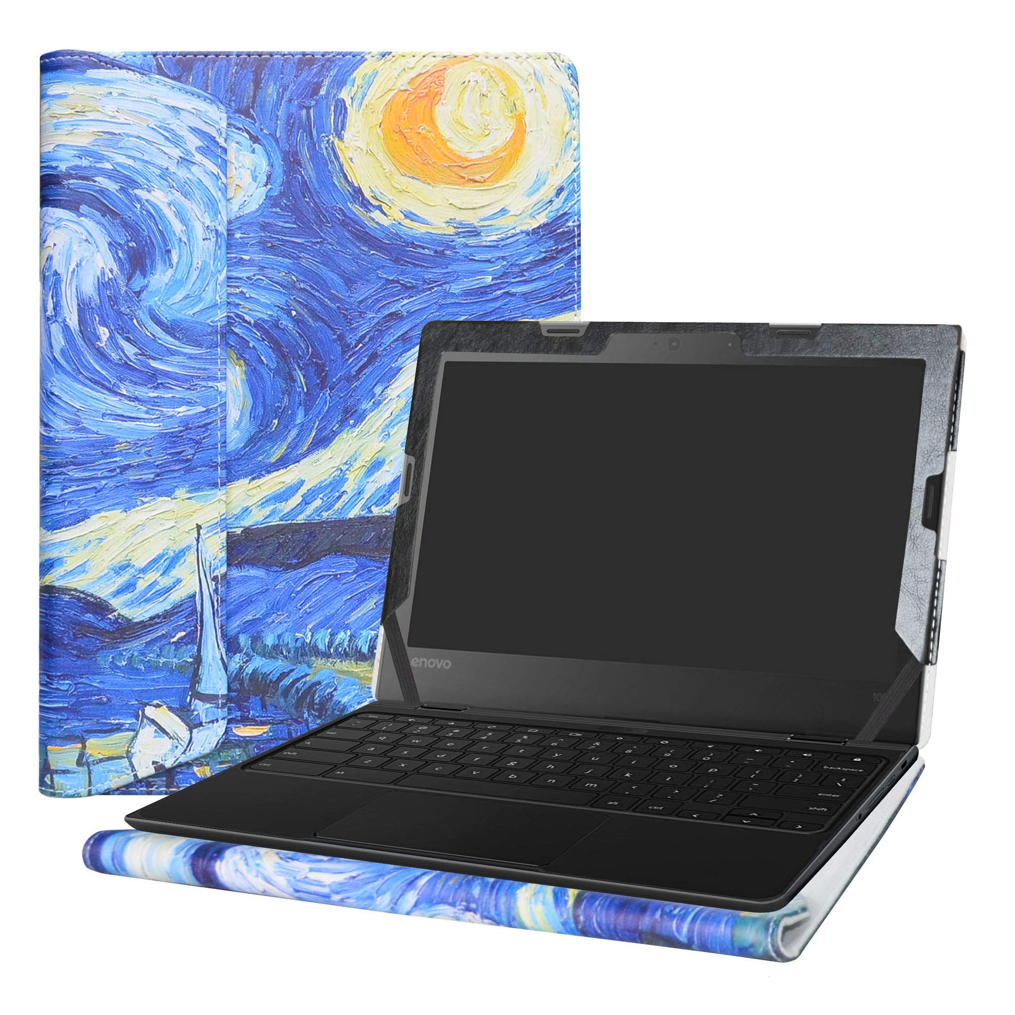 Alapmk Protective Case Cover For 11.6" Lenovo 500e Chromebook 2nd Gen& 300e Chromebook 2nd Gen& 100e Chromebook 2nd Gen Laptop(Warning:Not fit Lenovo 100e Windows&300e Windows 1st Gen),Starry Night