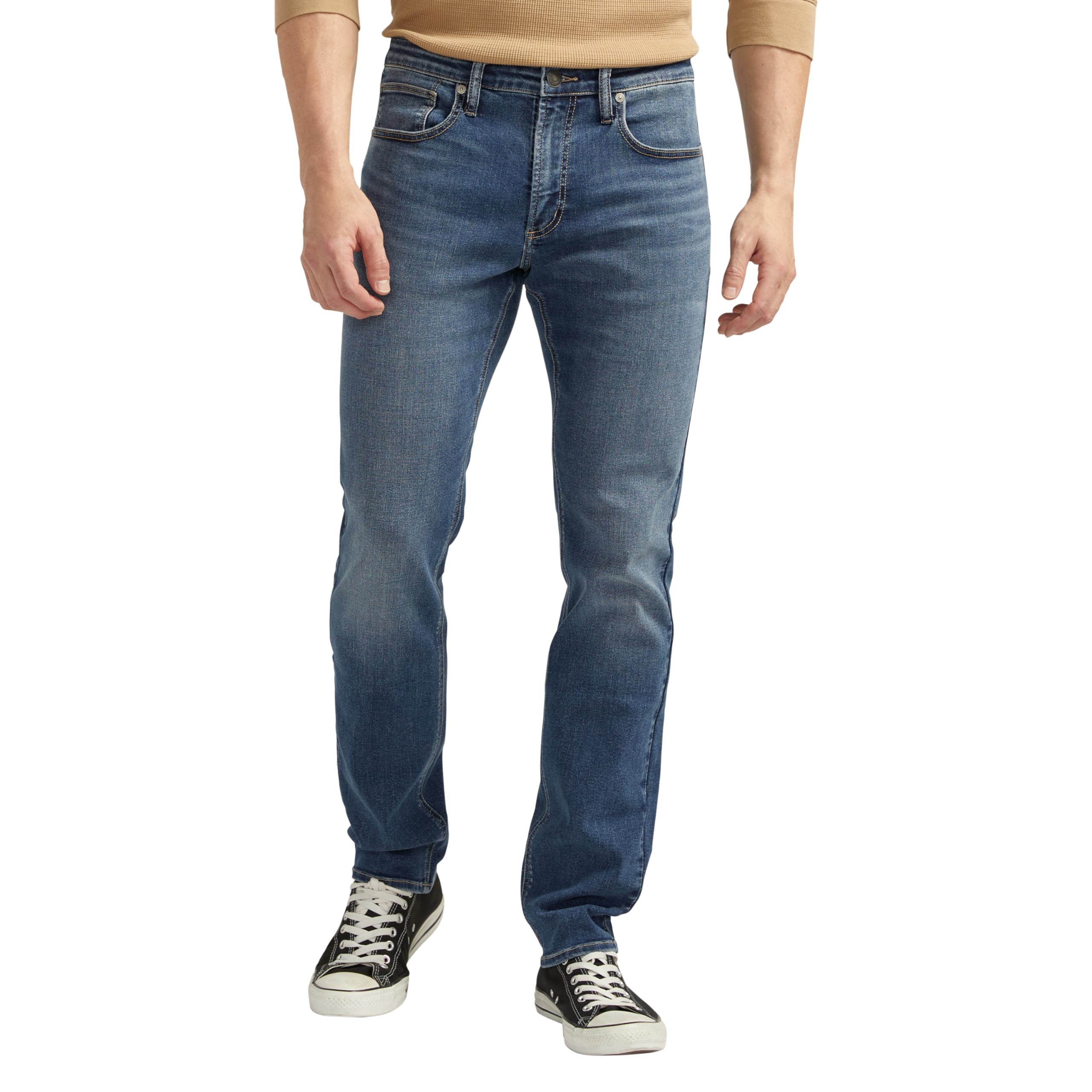 Silver Jeans Co. Men’s Konrad Fit Slim Leg Jeans, Dark Wash