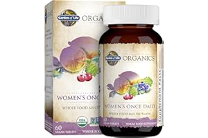 Garden of Life Organics Multivitamin for Women - Women's Once Daily Multi - Whole Food Multi with Iron, Biotin, Vegan Organic Womens Multivitamin for Health, Energy Hair Skin and Nails, 60 Tablets