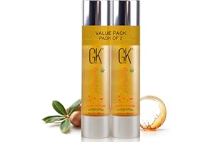 GK HAIR Global Keratin Argan Oil Anti Frizz Hair Serum (Serum 50ml pack of 2)