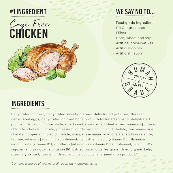 THE HONEST KITCHEN DEHYDRATED GRAIN FREE CHICKEN CAT FOOD, 2 LB BOX