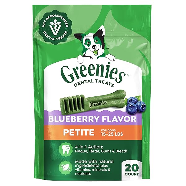 GREENIES VETERINARIAN-RECOMMENDED ADULT NATURAL DENTAL DOG TREATS PETITE...