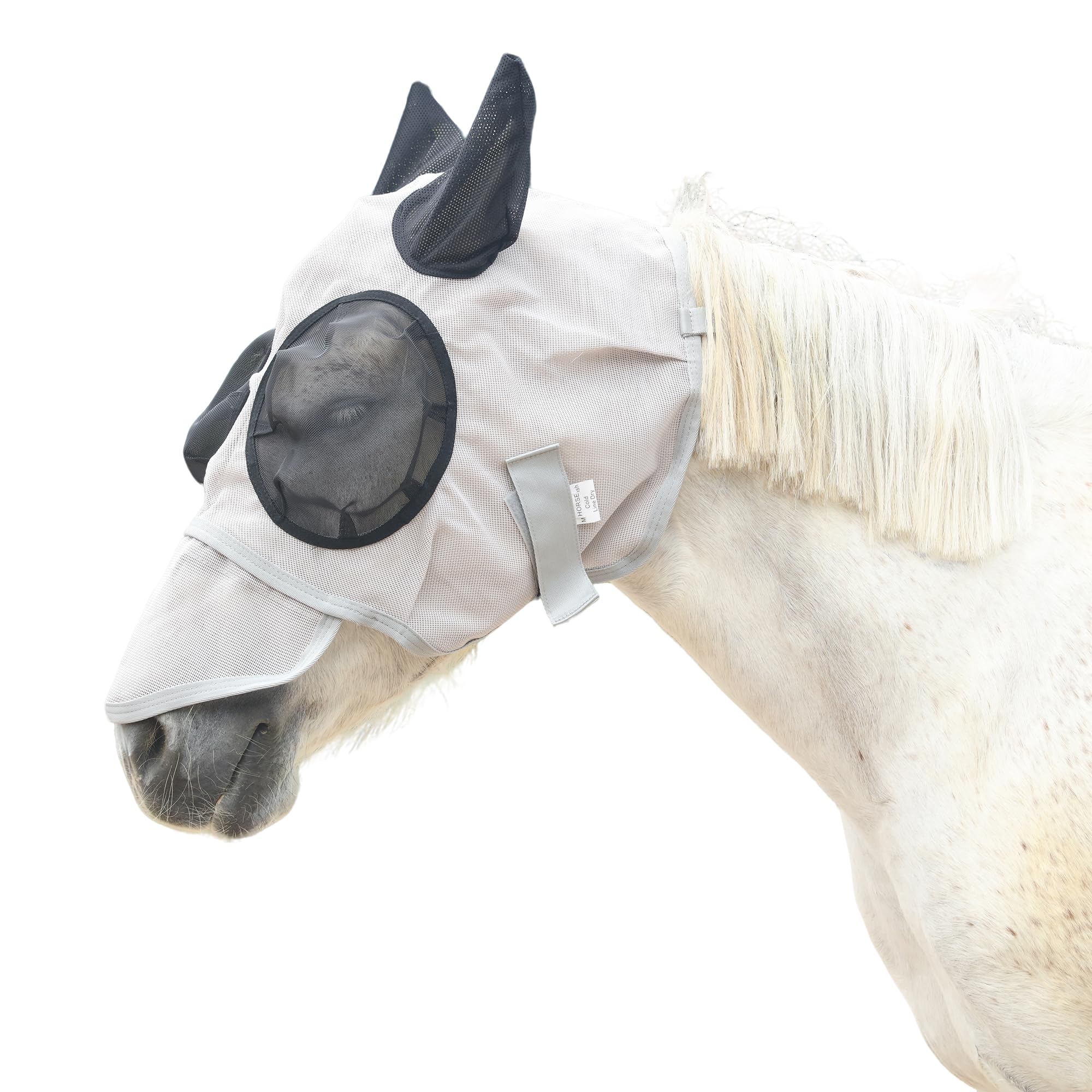 Leberna Breathable Mesh Horse Fly Mask with Ears - UV Protection Full Face Fly Mask for Horses - Summer Fly Protection for Equine