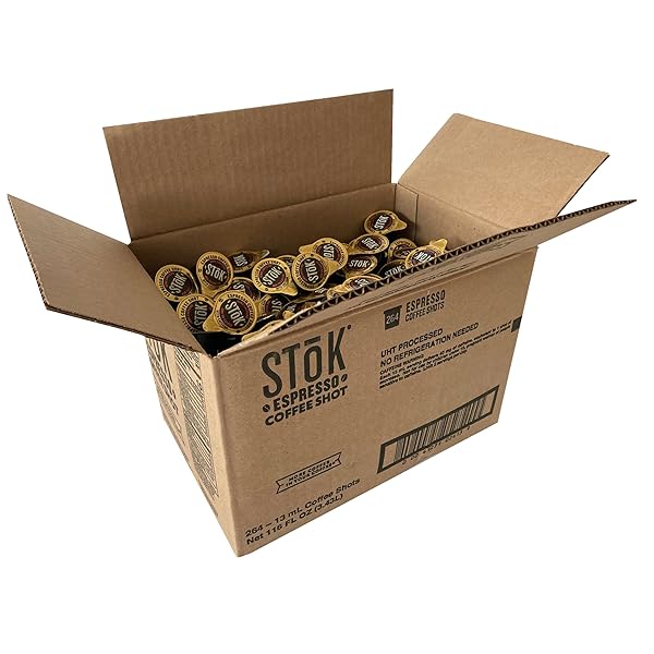 STOK ESPRESSO COFFEE SHOTS, BLACK, UNSWEETENED, DARK ROAST...