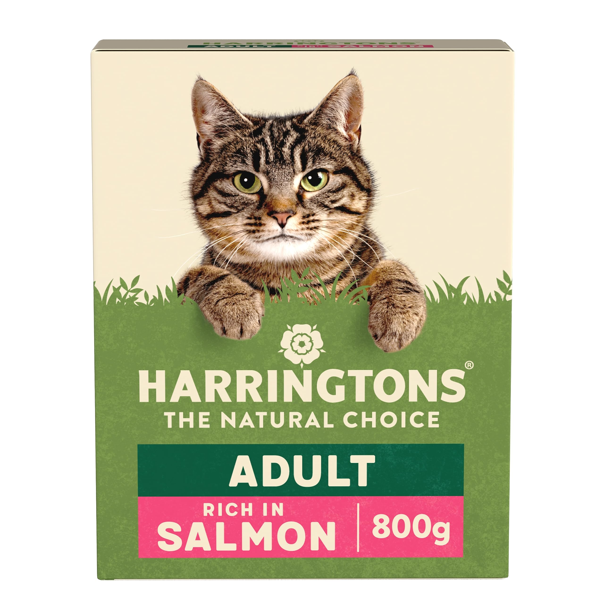 Harringtons Complete Dry Adult Cat Food Salmon 800g (Pack of 5) - Tasty Natural Goodness