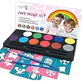 Maydear Face Painting Kit for Kids with 12 Colors Safe and Non-Toxic Large Water Based Face Paint (Matte)