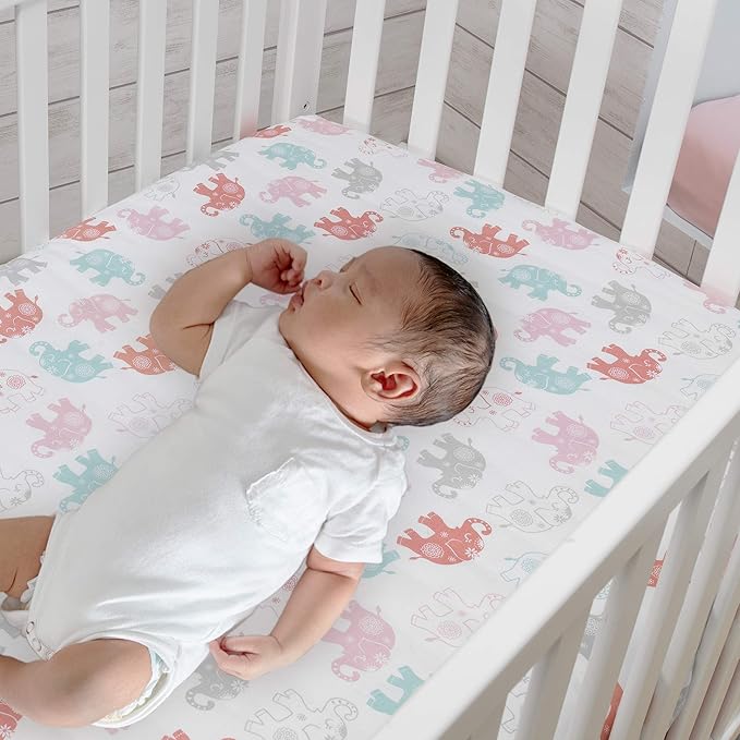 pink and gold crib mobile