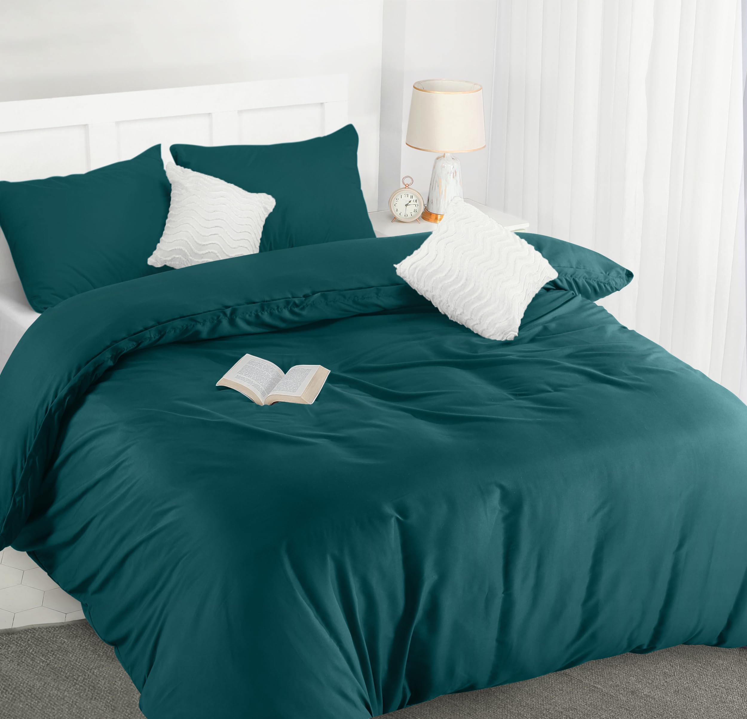 Utopia Bedding Duvet Cover Double - Soft Microfibre Polyester Duvet Cover with Pillow cases - Bedding Quilt Cover Set (Teal)