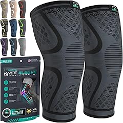Modvel Compression Knee Brace for Women & Men, 2-Pack Knee Brace for Running Knee Pain, Knee Support Compression Sleeve, Work