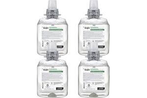 GOJO E1 Foam Handwash, Fragrance Free, 1250 mL Handwash Refill FMX-12 Push-Style Hand Soap Dispenser (Pack of 4) - 5167-04