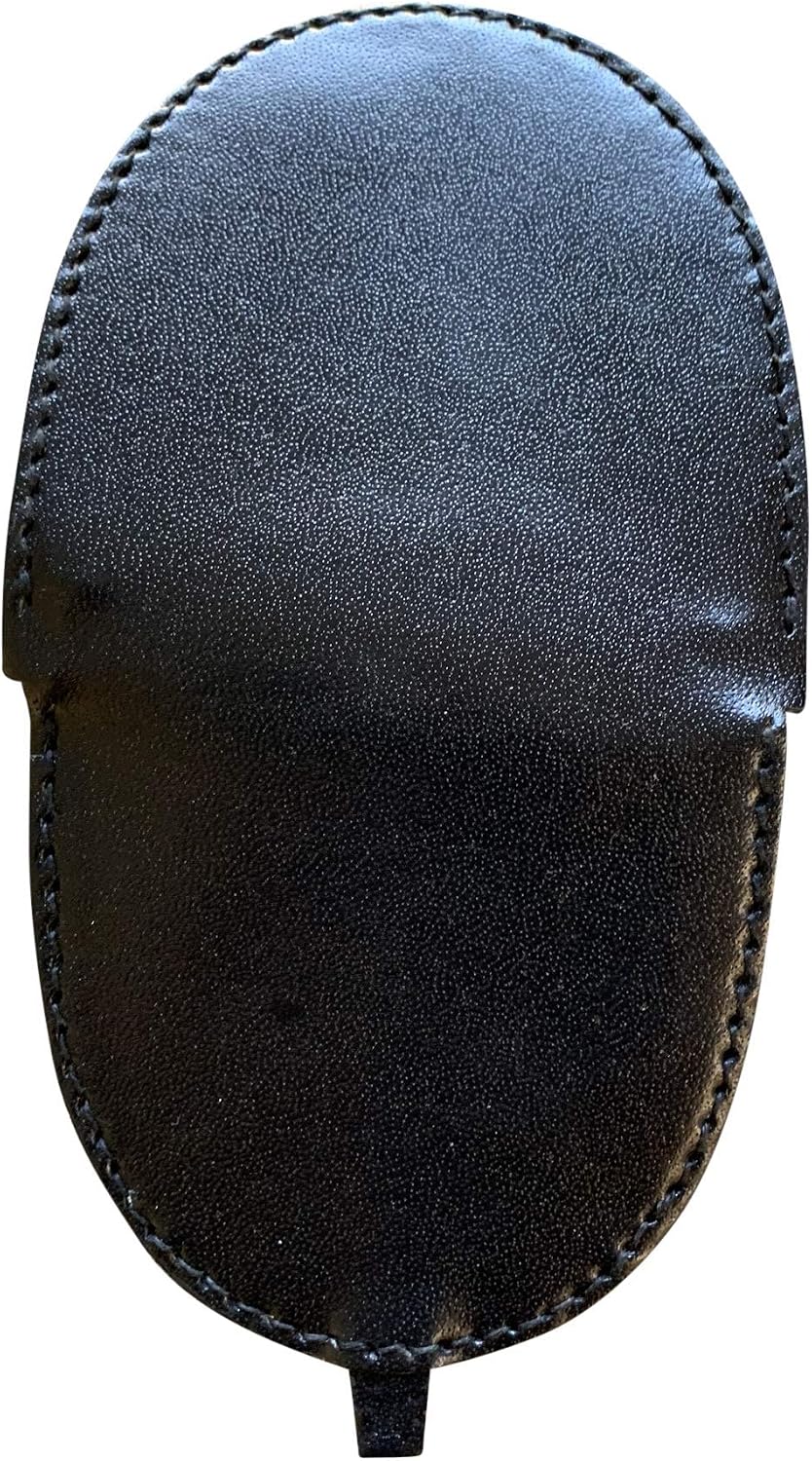 Lorenz Men's Leather Horse Shoe Shape Tray Coin Purse - Black - Image 3