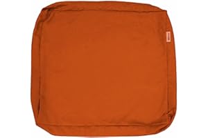 QQbed 4 Pack 24X22X4 Inch Outdoor Cushion Pillow Washable Replacement Covers Only with Zipper (Rust Color) for Patio Furnitur