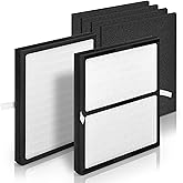 Idylis Air Purifier Replacement Filter IAF-H-100D for Idylis Air Purifier IAP-10-280 IAP10280 [C+D] AC-2118 [D+D] AC-2123 [D] with Idylis Air Purifier Filter D, 2 H13 HEPA Filter & 4 Carbon Pre-filter