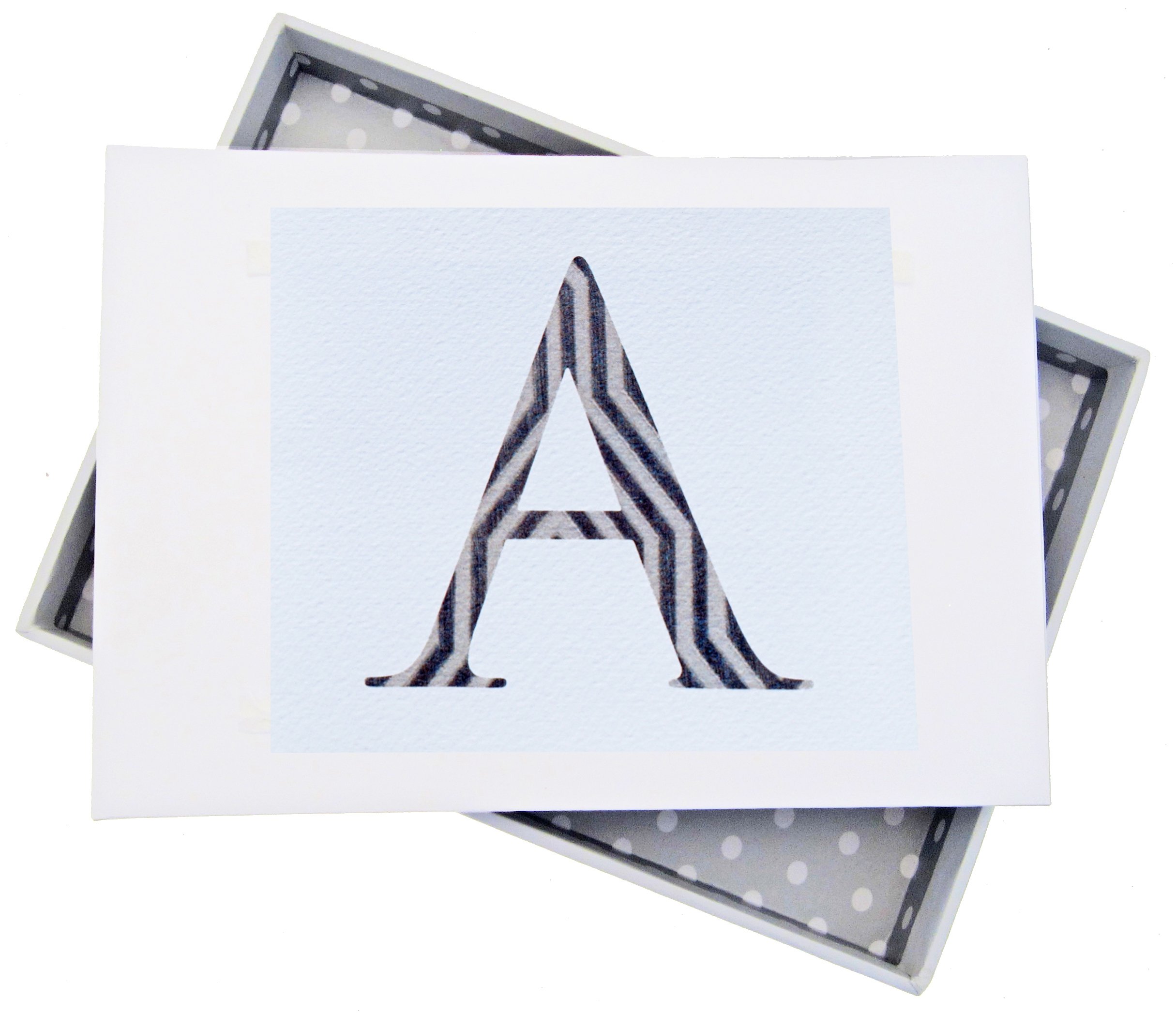 White Cotton Cards Alphabetics, Mini Photo Album, Initial A, White Board, Multi-Colour, 12.5 x 17.5 x 2.5 cm