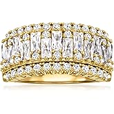 Ross-Simons 2.40 ct. t.w. CZ Ring in 18kt Gold Over Sterling