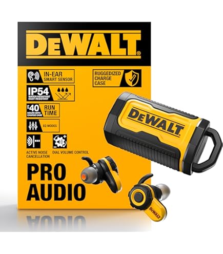 DEWALT Bluetoothイヤホン typeC DEWALT Heavy Duty True Wireless Ear Buds, Bluetooth