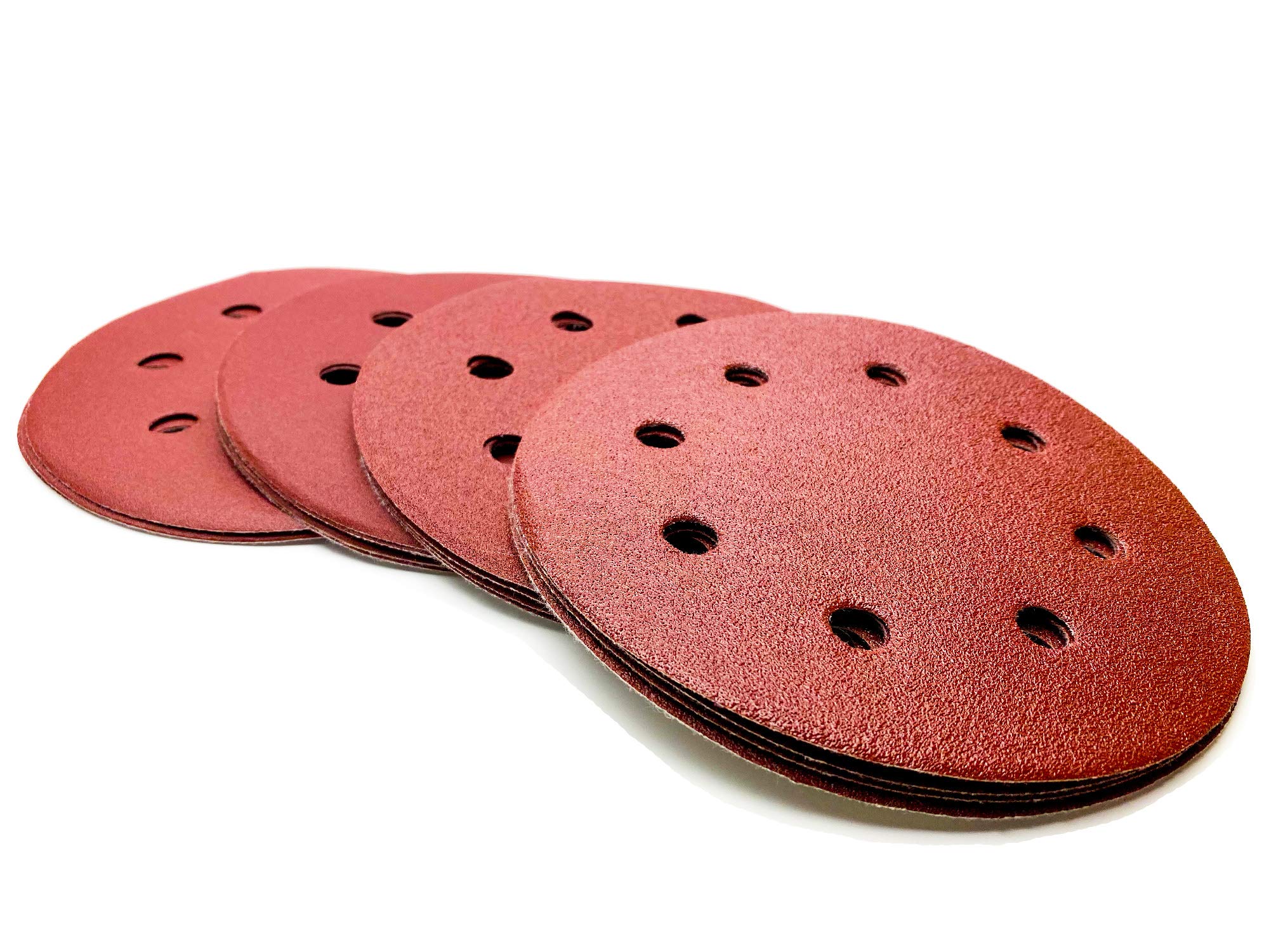 20 Quality 180mm Sanding Discs 8-Holes | 80/120/180/240 Grit | Hook & Loop for Wall and Ceiling Sanders | Professional Sandpaper for Drywall, Plaster & Construction | Heavy-Duty Sanding Set