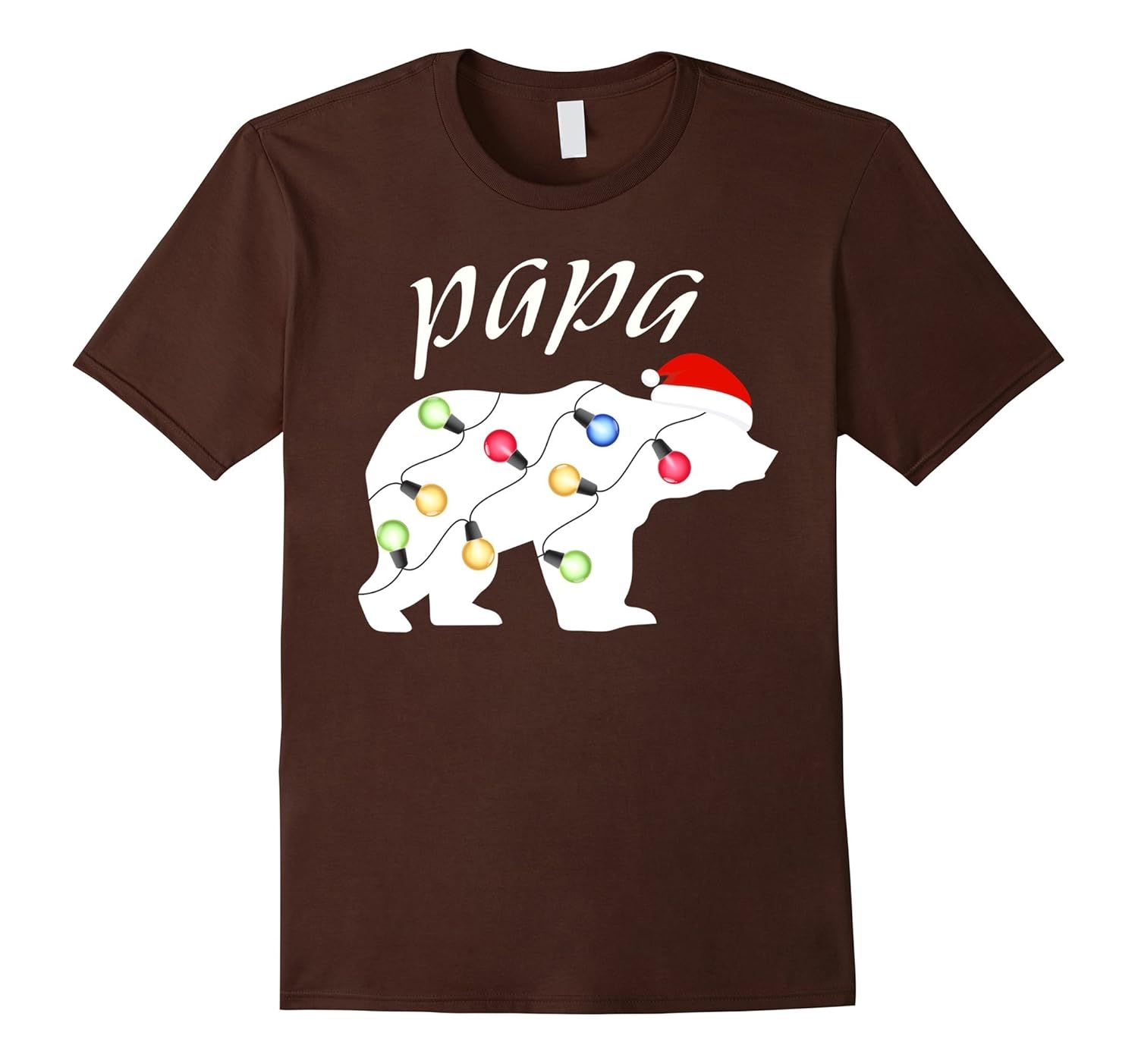 Mens Papa Bear Christmas T-Shirt-ANZ