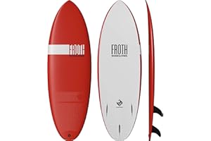 Boardworks Froth – Soft Top Surfboard – Wakesurf Board – 3 Colors - 5 Sizes from 5’ to 9’