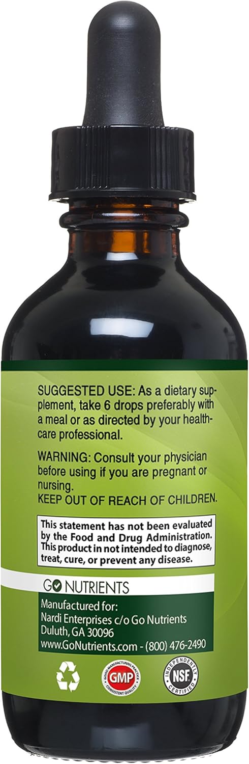 Go Nutrients Selenium 200mcg Supplement - Yeast Free Liquid Drops - Helps Support Thyroid Health, Fight Free Radicals & Boost Immune System - 1 oz Bottle: Health & Personal Care