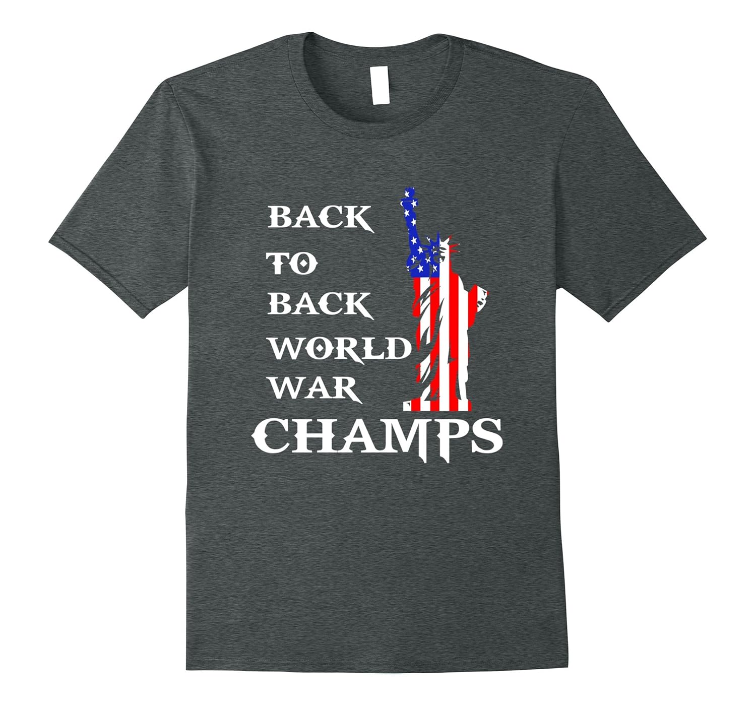 Back to back world war champs 4th flag t shirt