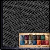 M+A Matting WaterHog Diamond | Commercial-Grade Entrance Mat with Rubber Border – Indoor/Outdoor, Quick Drying, Stain Resistant Door Mat (Charcoal, 4' x 6')