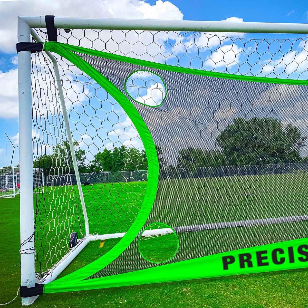 Soccer Innovations 8'x24' Precision PK-Pro II Sniper's Target Goal Net, Green : Sports & Outdoors