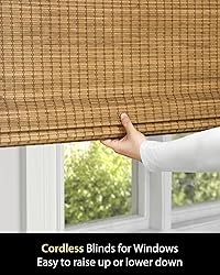 UNISHADES Cordless Bamboo Roman Shades for