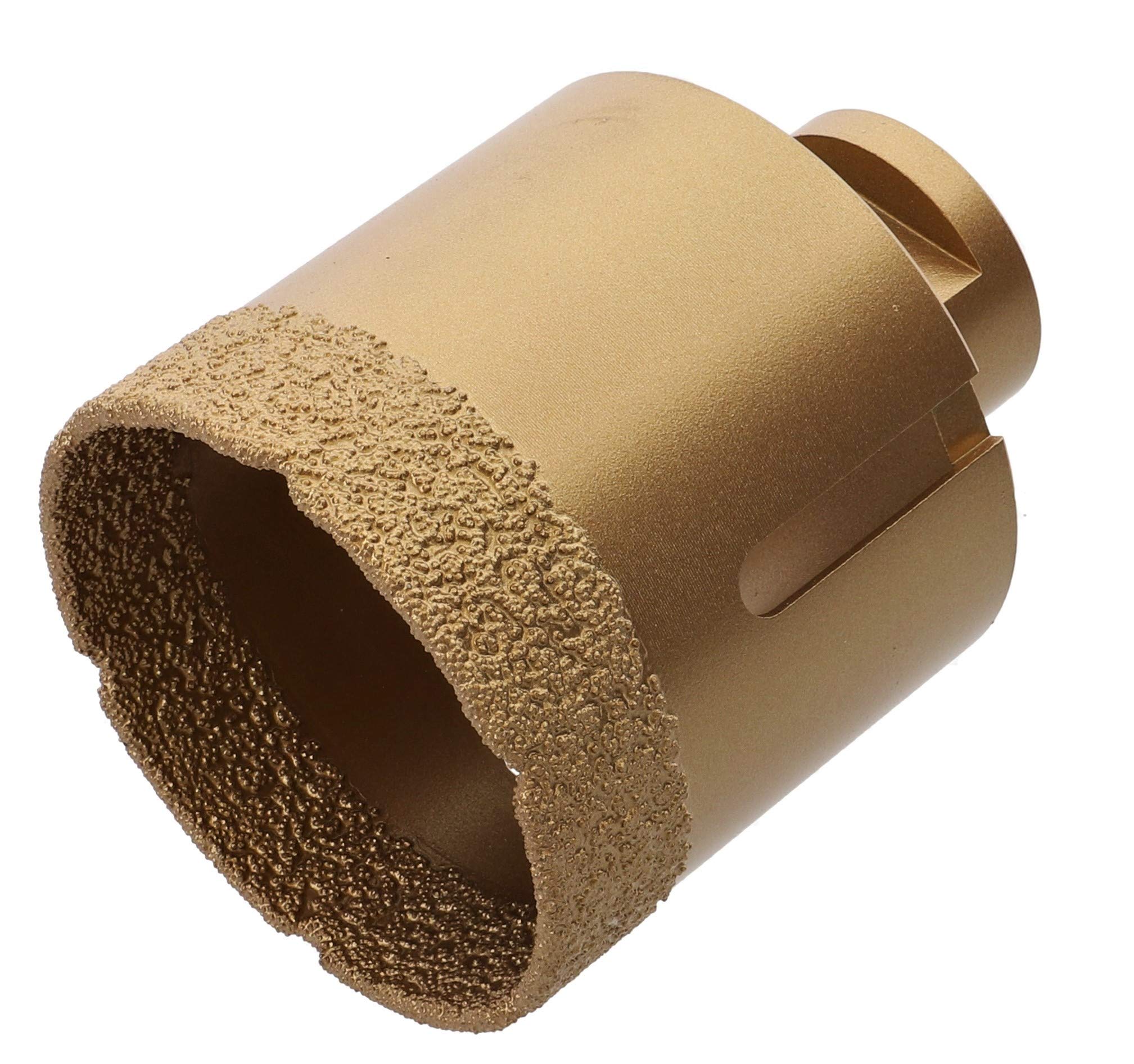 PRODIAMANT Professional Tile Drill bit Tile 60 mm x M14 Diamond Drill bit Angle Grinder for Dry Drilling in fine Stoneware, Wall Tiles and Natural Stone