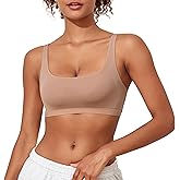 Mosocow Women Wireless Bralettes Comfortable No Underwire Bras Scoop Neck Seamless Unlined Soft Lounge Bra