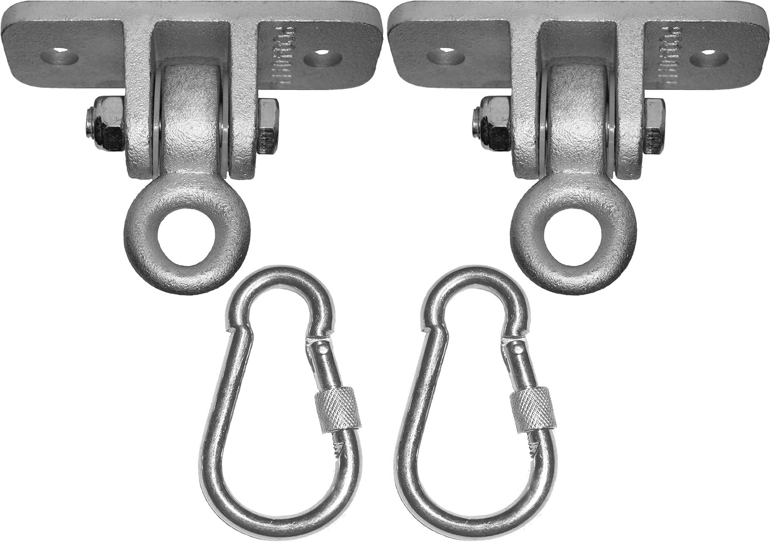 Jungle Gym Kingdom Swing Set Brackets - Heavy Duty Swing Hanger w/ Locking Snap Hooks - Indoor/Outdoor Playground Swing Set Accessories for Kids Swing (Set of 2): Toys & Games