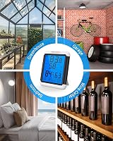ThermoPro TP65C Digital Wireless Hygrometer with 4 inch Backlit Touchscreen view 4