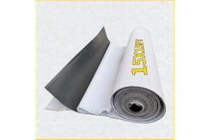 COOCURE 15X15FT thermalized HDPE pond liner with two sides woven fabric, Pond liners for outdoor ponds, 15Mil thickness HDPE with 120g woven fabric both sides liner for KOI/Fish, Duck and Waterscape ponds.