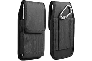 Men Nylon Cell Phone Holsters Case Belt Phone Holder Compatible for Samsung Galaxy S25 Ultra S25+ S24 FE Note 20 A16 A35 A55 