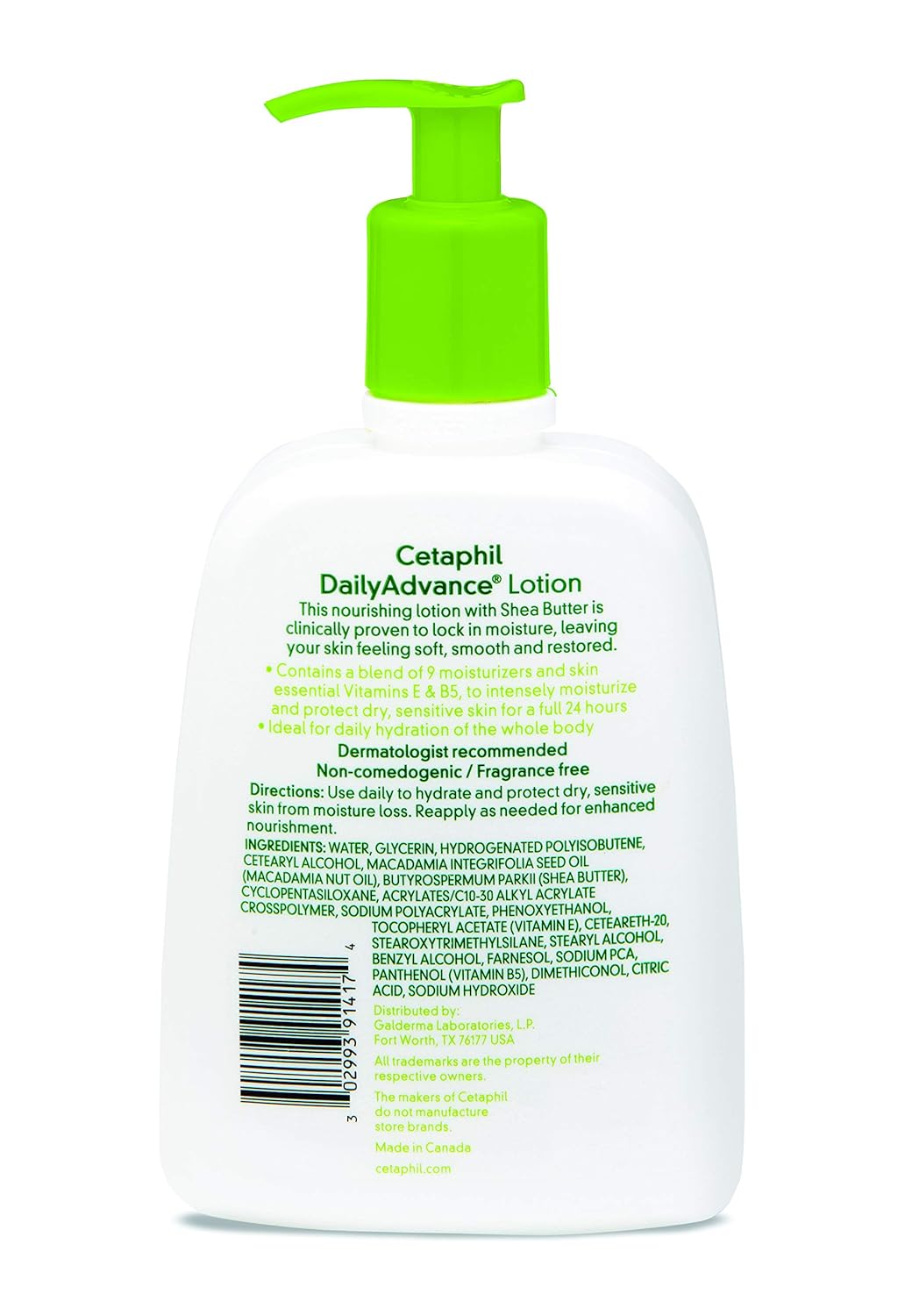 Cetaphil Daily Advance Ultra Hydrating Lotion With Shea Butter For Dry, Sensitive Skin, 16 Fl Oz (Pack of 1) : Body Lotions : Beauty