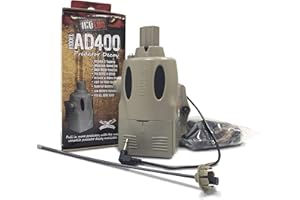Icotec AD400 Electronic Predator Decoy – Lightweight, Compact, and Quiet – Includes Speed Dial, Intermittent Motion, LED Lights, 2 Quick Change Toppers – for Use GC300, GC320, GC350 and GC500