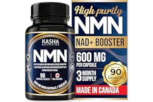 NMN High Purity 600 mg per Capsule - 90 Count >99.7% NMN - Nicotinamide Mononucleotide Supplement. Support Cellular Health. I