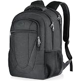 BIKROD Travel Laptop Backpack, 17 Inch Extra Large School Backpacks for Teen Boys and Girls, Black Water Resistant Women Back Pack, Business Men Sturdy Computer Bag