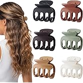 USDNICE 6 Pcs Hair Clips Small Claw Clips for Thin Hair Medium Matte Non-slip Hair Accessories for Women and Girls (Brown)