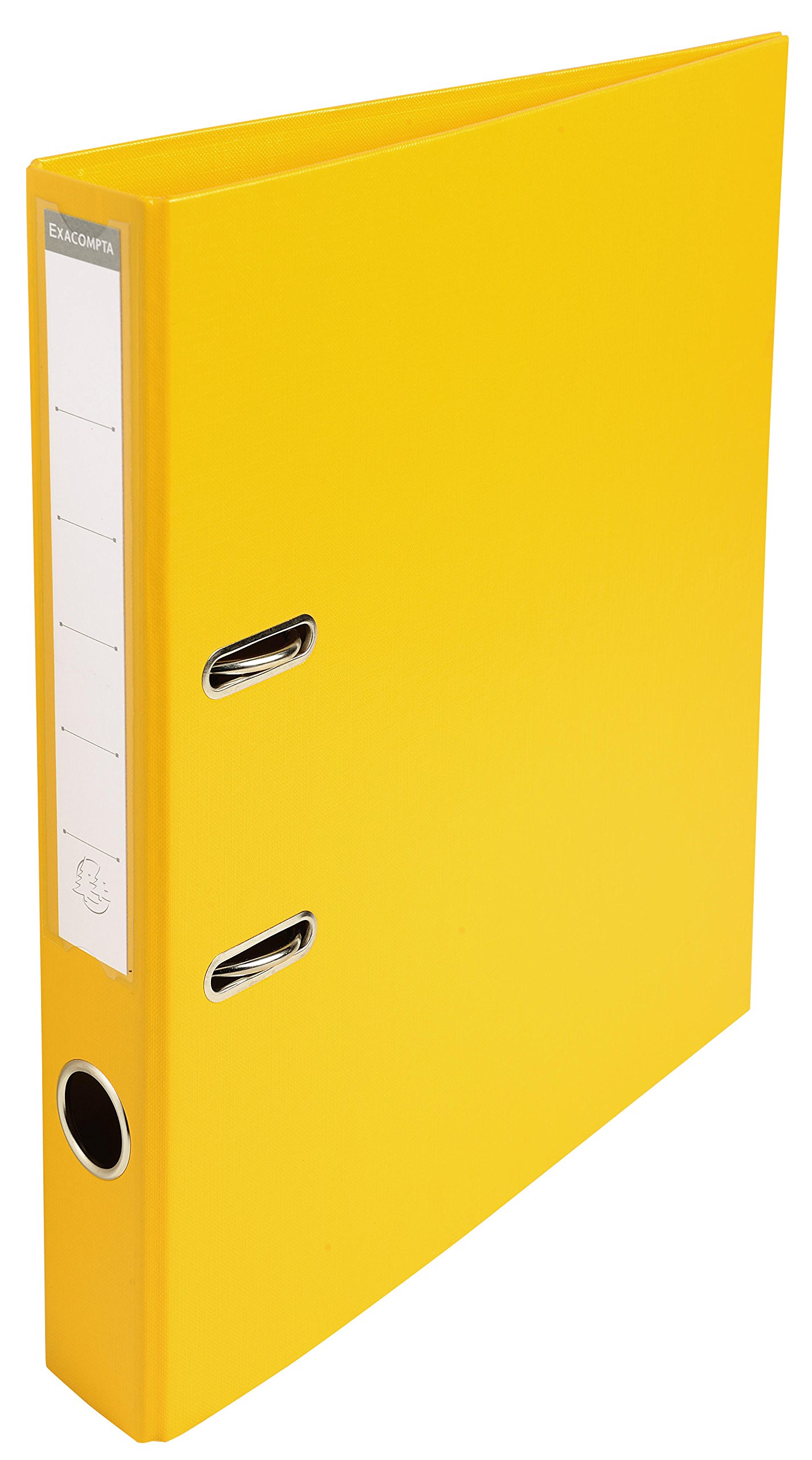 Exacompta - Ref 53549E - Prem'Touch PVC Lever Arch File - 320 x 290mm in Size, 2 Rings, Can Hold A4 Documents, 50mm Spine, 55mm Rings, FSC-Certified - Yellow Cover