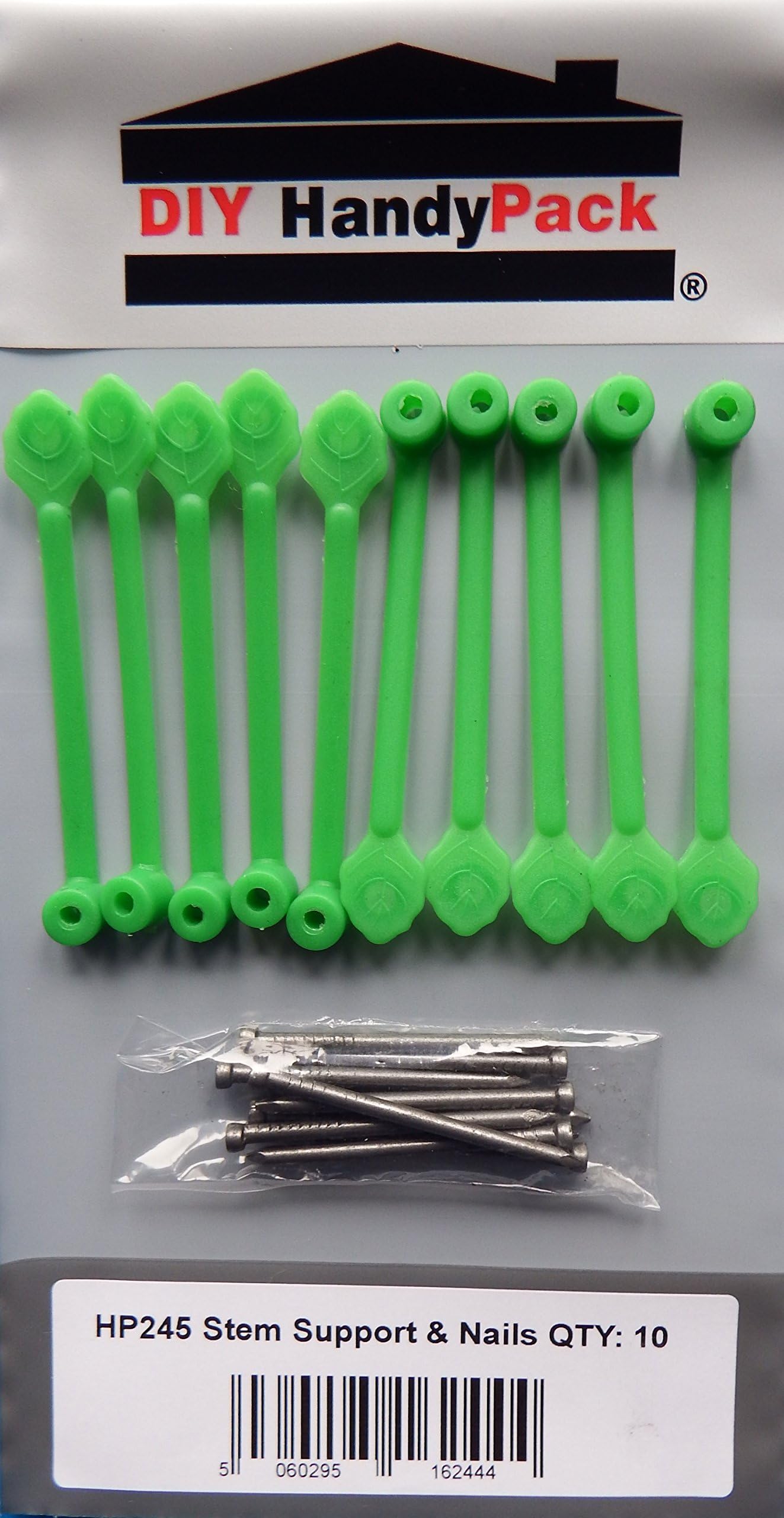 DIY HandyPack - Garden Plant Stem Support Clips & Nails (Pack 10)