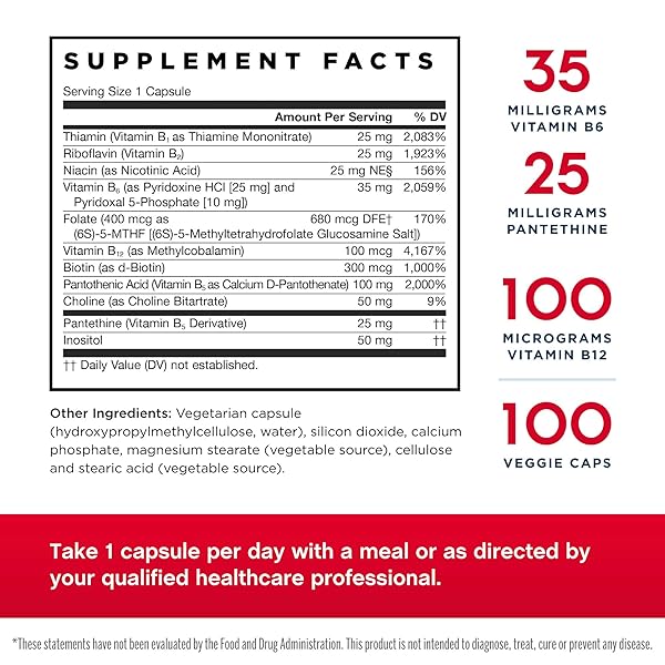 JARROW FORMULAS B-RIGHT – 100 VEGGIE CAPS – LOW-ODOR VITAMIN B-COMPLEX FORMULA – ENERGY & METABOLISM SUPPORT – PROMOTES BRAIN, HEART & CARDIOVASCULAR HEALTH – 100 SERVINGS