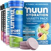 Nuun Energy Caffeine + B Vitamins Mixed Flavors, GF &amp; Vegan, 4 Pack | 40 Servings with Caffeine from Green Tea Extract, Magnesium &amp; 4 Other Electrolytes, Gluten Free, Vegan
